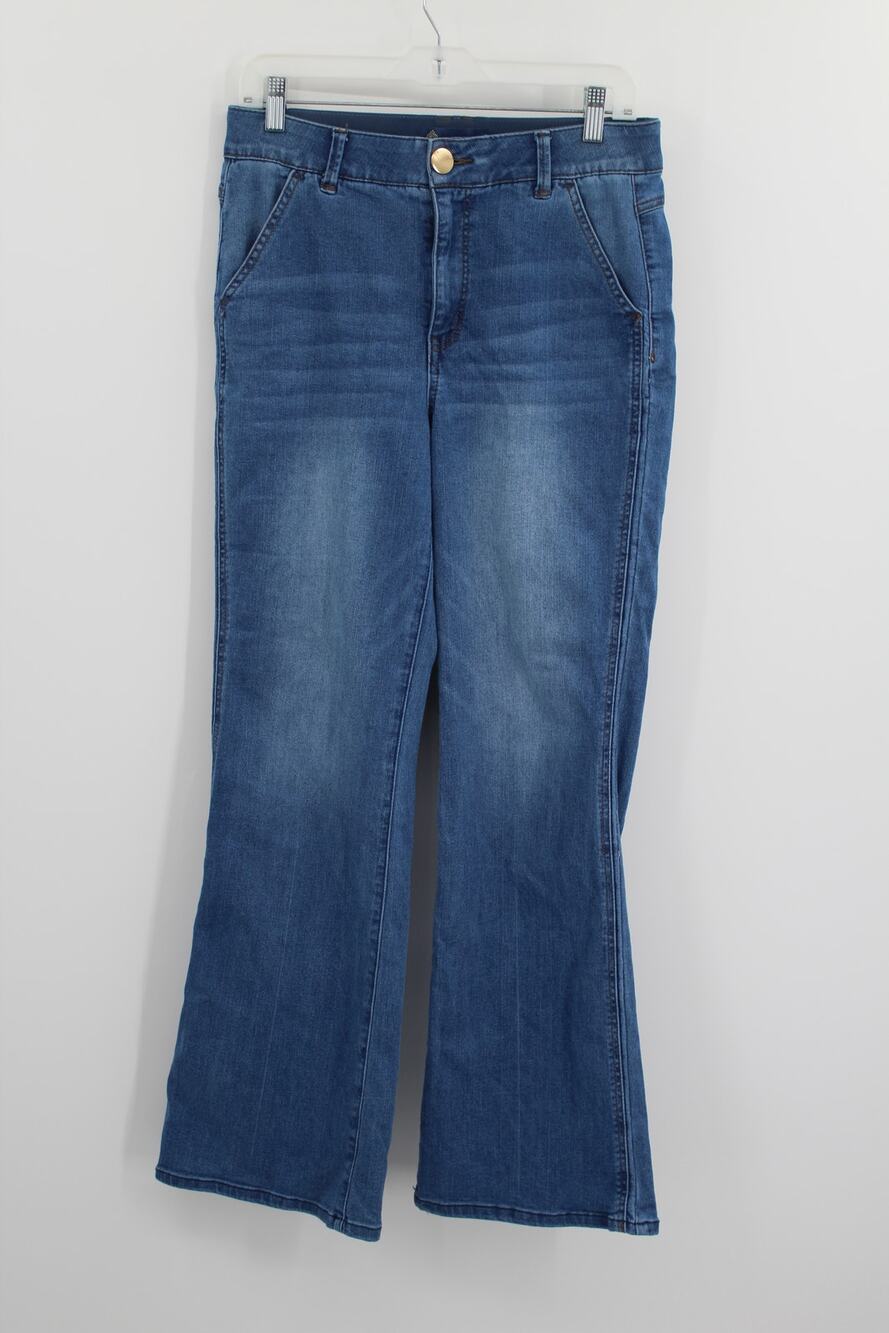 Democracy Ab solution Skyrise Double Side Seam Bootcut size 10 Blue